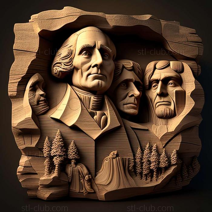 3D model mount rushmore (STL)